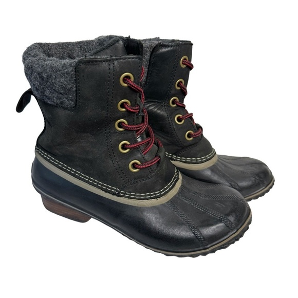 Sorel Slimpack II Lace up Snow-boots Black Size 8.5 - Picture 3 of 15